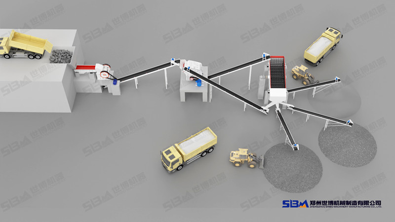 碎石場生產(chǎn)線設(shè)備布置圖1