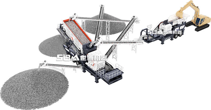 二合一輪胎移動石子破碎機(jī)